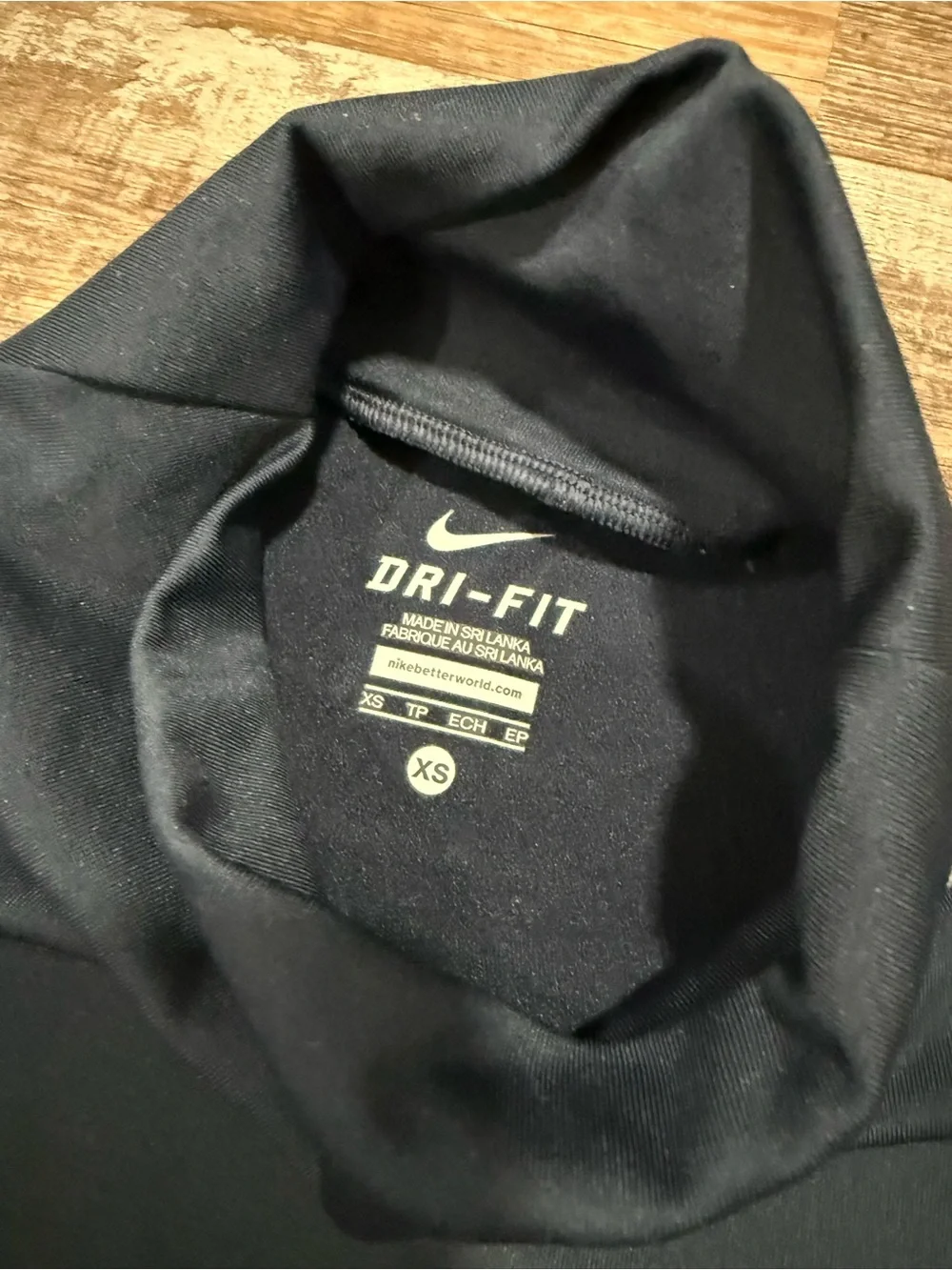 Nike Dri-Fit Navy Blue Mock Neck Long Sleeve Shirt NWT Size XS